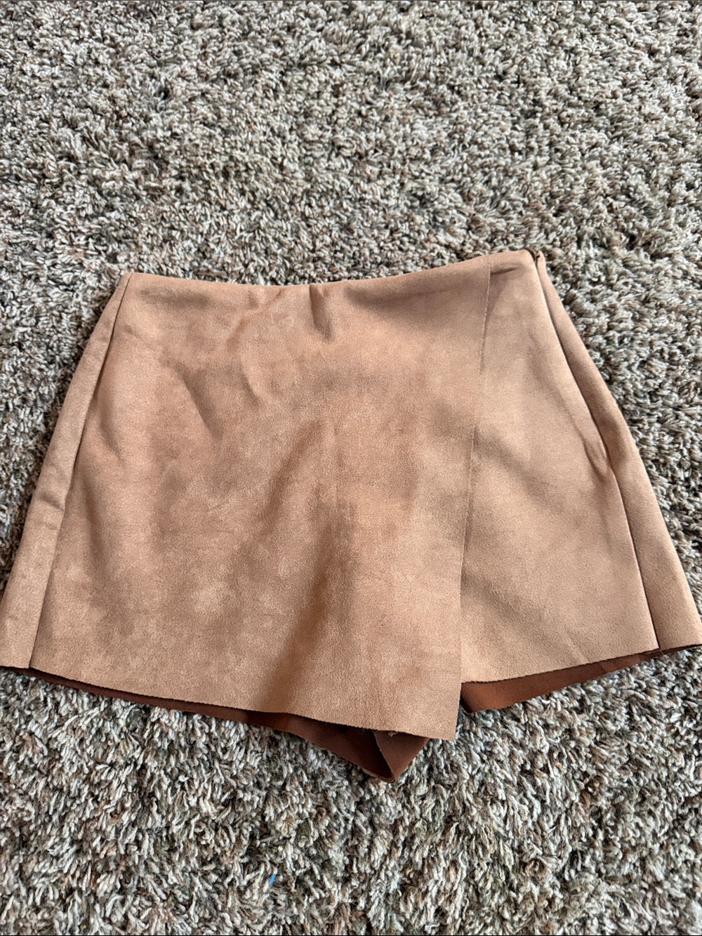 HYFVE Camel Suede-Look Mini Skort